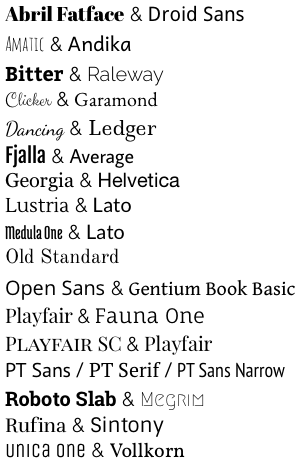 Font Combination Preview 